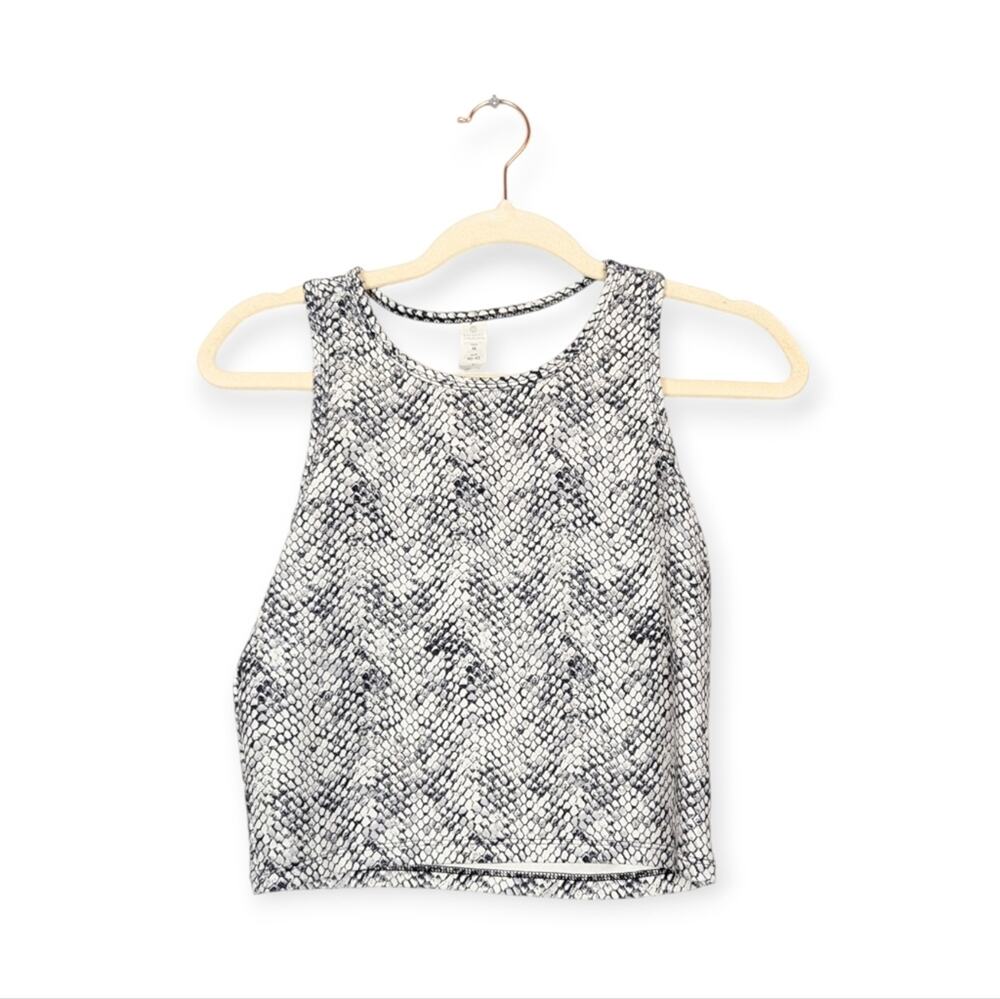 Balance Collections Black & White Snakeskin Print Tank Top